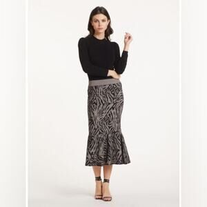 Marie Oliver Jude Jacquard Knit Sweater Midi Skirt Size Small
